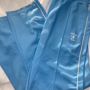 Sporty & Rich Blue women’s Track Pants with White Piping